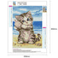 5D DIY Diamond Painting Kit - Full Round - Sea Snail Cat/Kitten