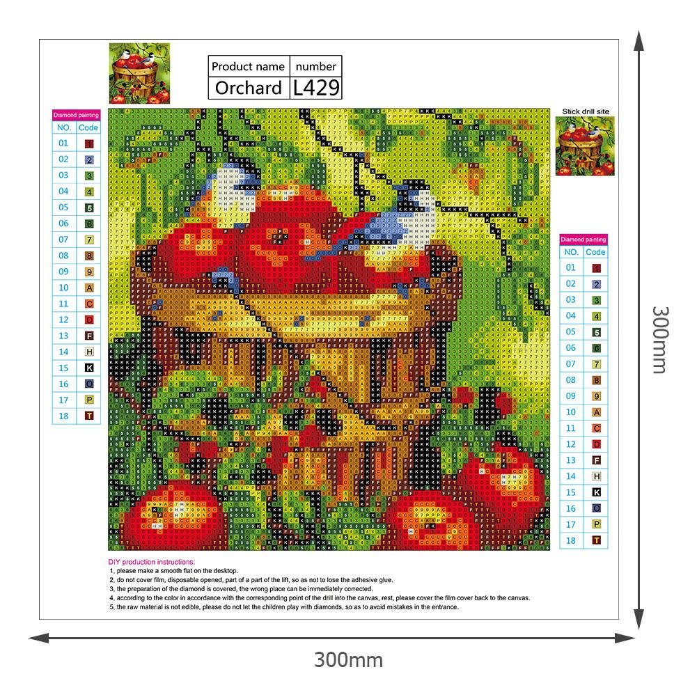 Diamond Painting - Full Round - Fruits and Birds