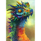 5D Diy Diamond Painting Kit Full Round Beads Dinosaur