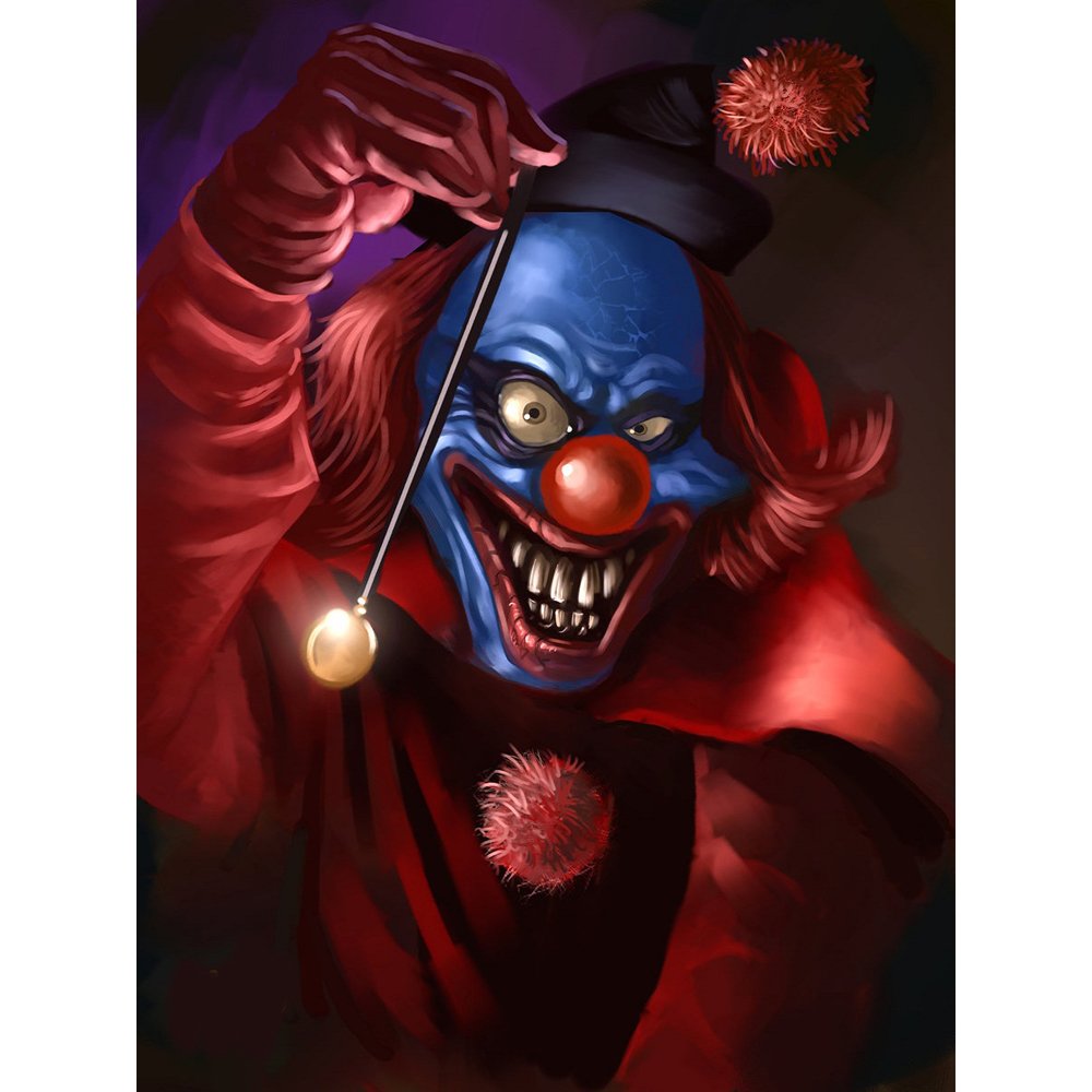 Scary Joker Diamond Mosaic Embroidery Kit