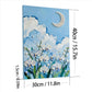 DIY Pearl Painting With Frame - Handmade Self-Adhesive Pearls - Flower Moon (30*40cm)