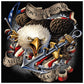 5D Diy Diamond Painting Kit Full Round Beads Fierce Eagle (40*40cm)