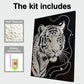 DIY Pearl Painting With Frame - Handmade Self-Adhesive Pearls - Tiger (30*40cm)