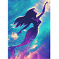 5D Diy Diamond Painting Kit Full Round Beads Mermaid