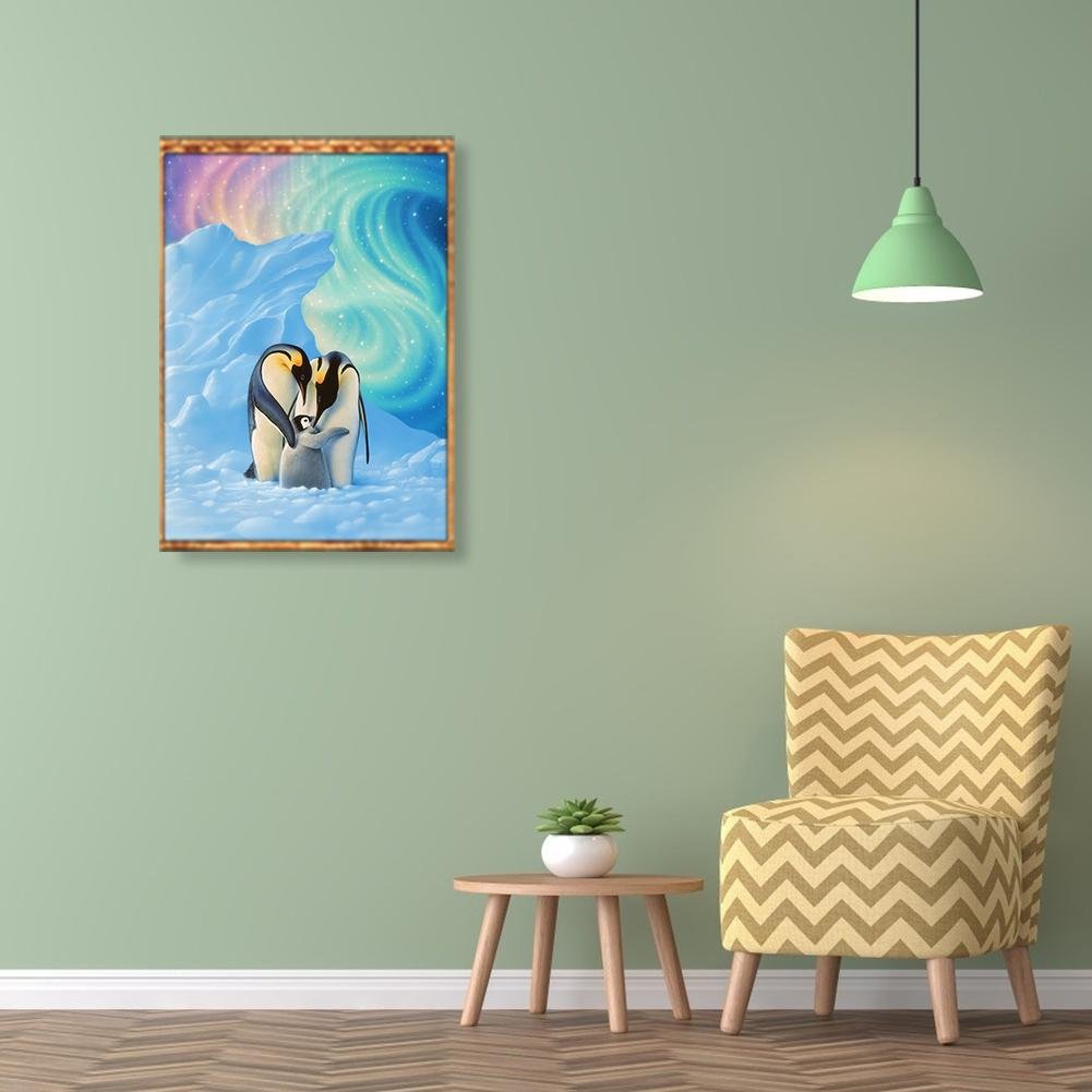 Diamond Painting - Full Round - Aurora Penguin