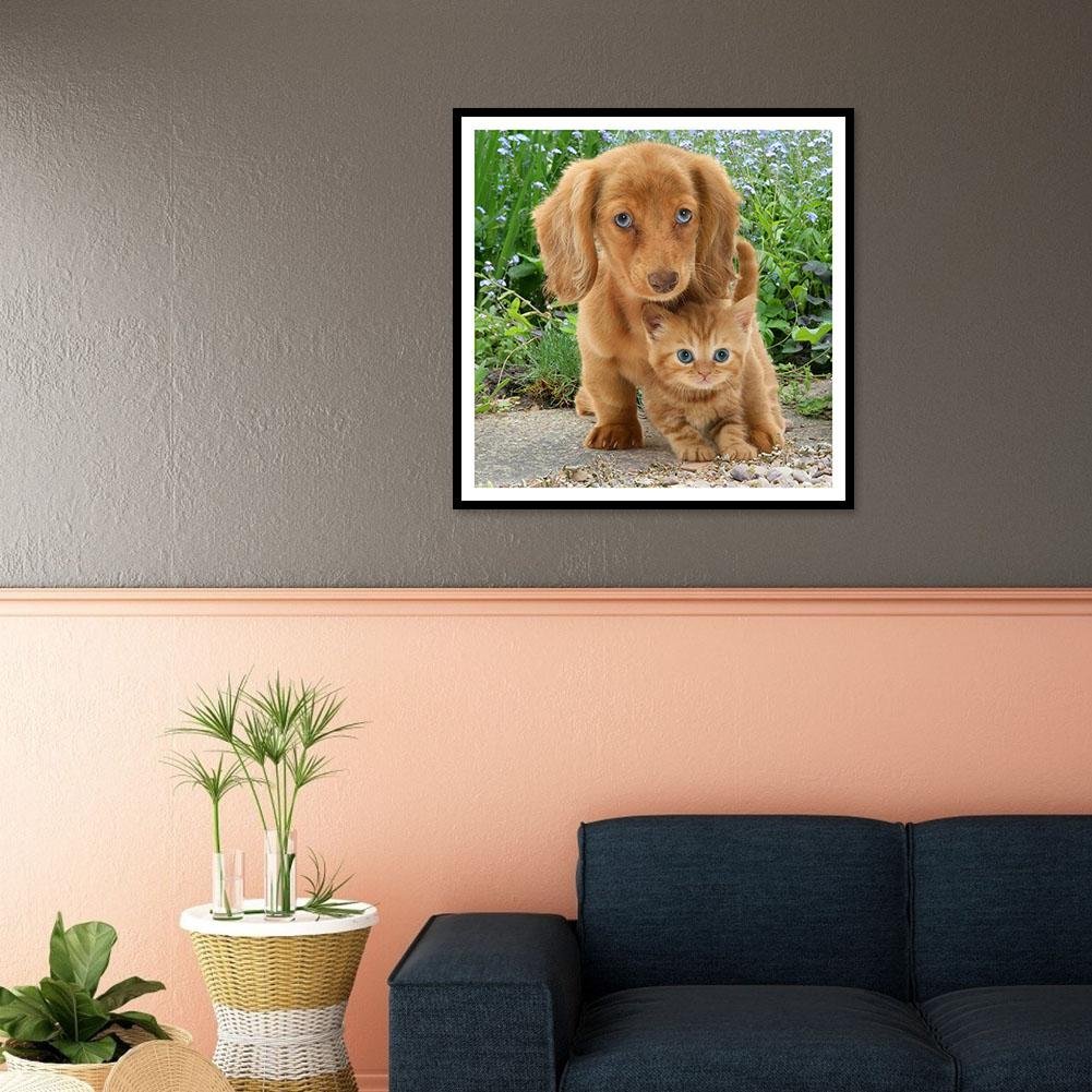 Diamond Painting - Full Round - Dog Cat