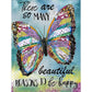 Butterfly Round Diamond Beads Art Painting (35*45cm)