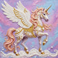 DIY Pearl Painting With Frame - Handmade Self-Adhesive Pearls - Unicorn (25*25cm) B