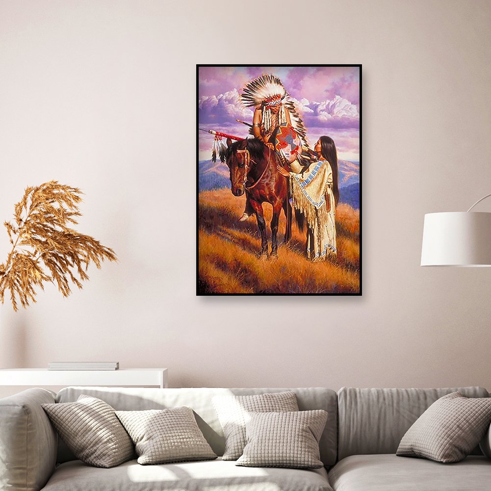 Diamond Painting - Full Round - Indian Couple