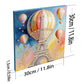 DIY Pearl Painting With Frame - Handmade Self-Adhesive Pearls - Hot Air Balloon (30*30cm)