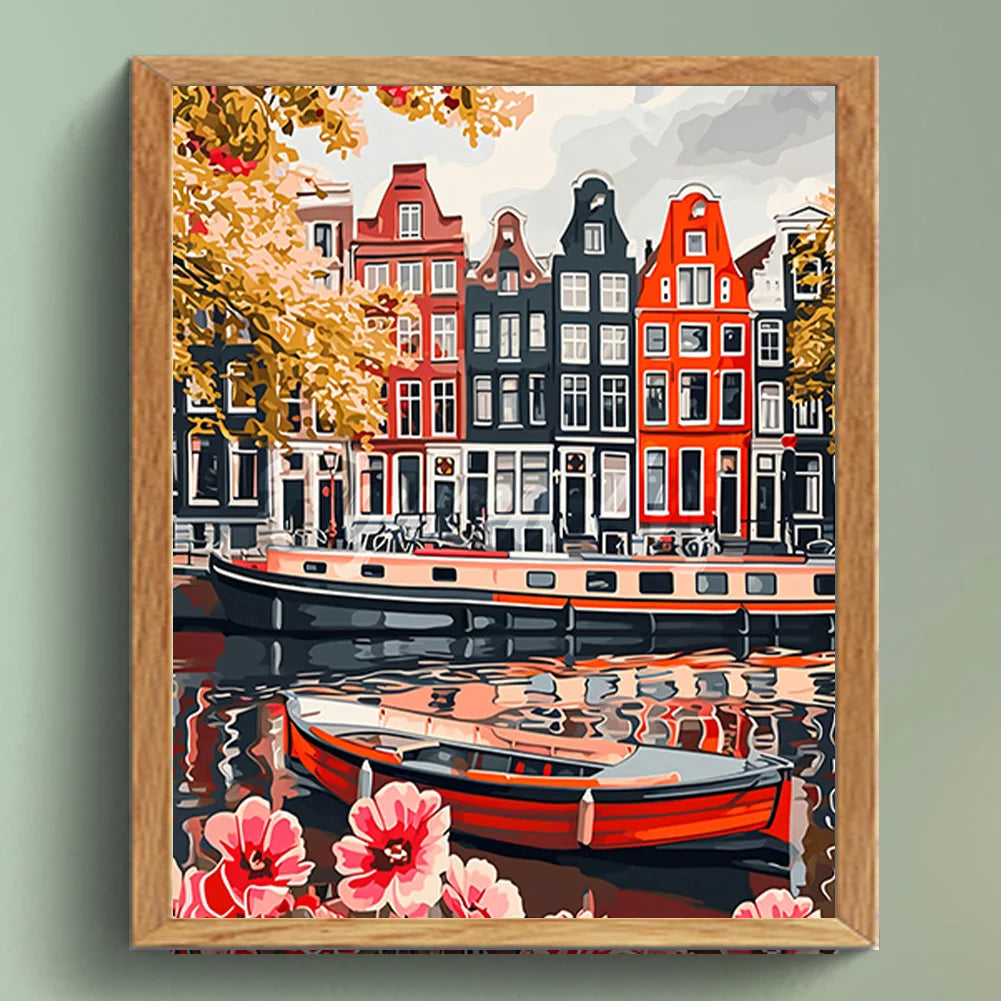 Diamond Painting - Full Round / Square - River and House