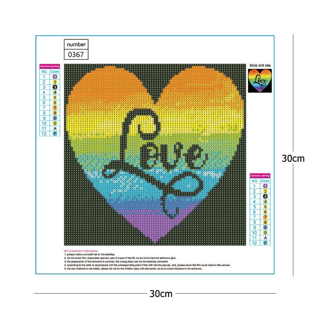 Diamond Painting - Full Round - LOVE Heart F