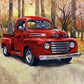 5D Diy Diamond Painting Kit Full Round Beads Red Car