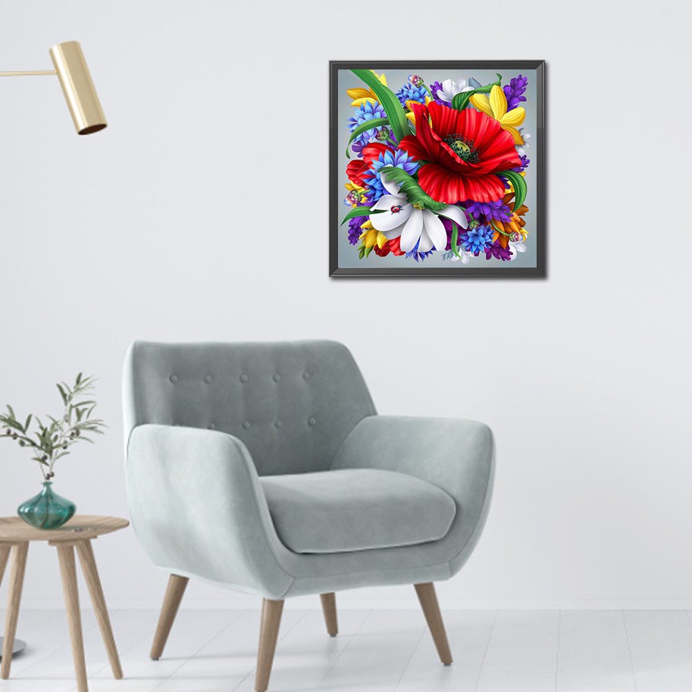 11ct Stamped Cross Stitch - Birds Flower  (30*30cm)