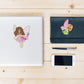 10 pieces diy flying princess self-adhesive diamond stickers kit