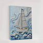 DIY Pearl Painting With Frame - Handmade Self-Adhesive Pearls - Sailboat (30*40cm) B
