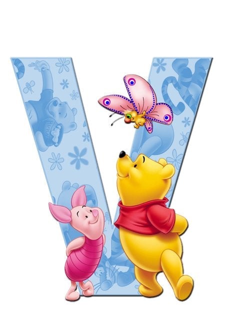 Diamond Paintings Art Full Square Drill Letter V Winnie The Pooh
