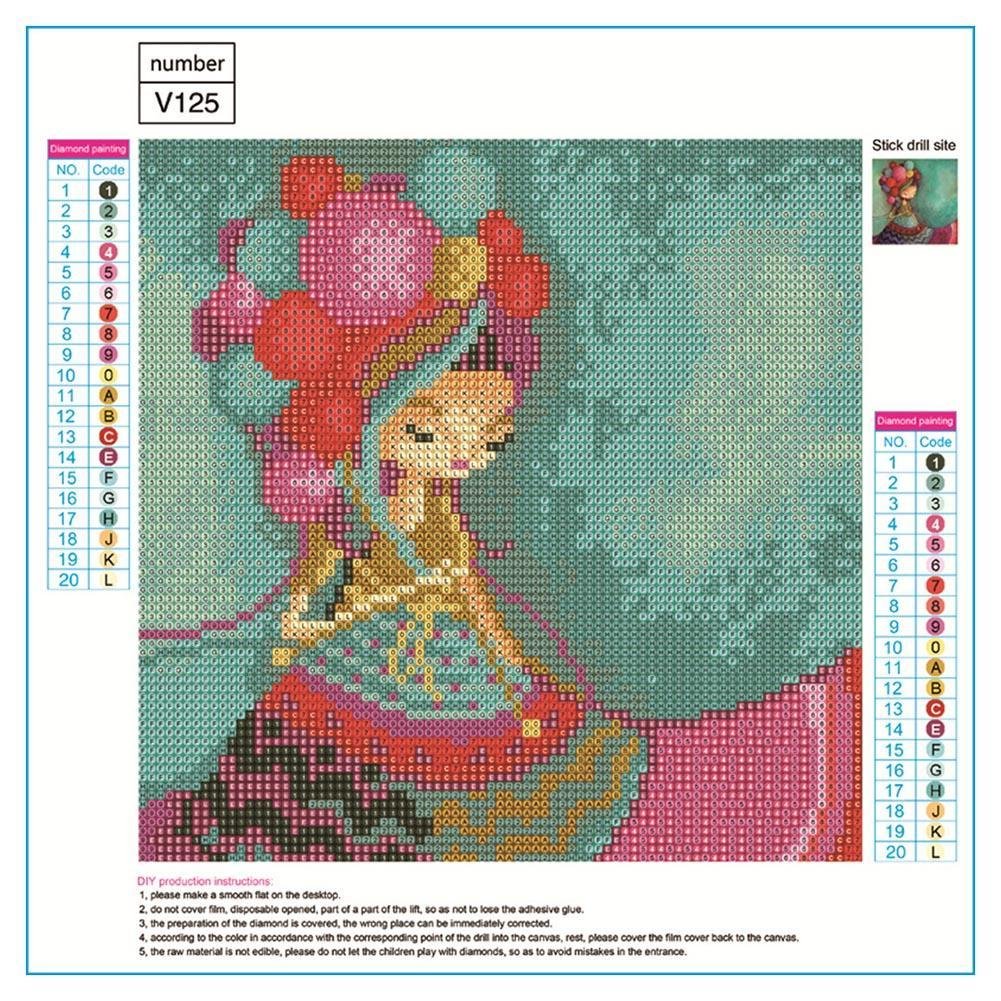 Diamond Painting - Full Round - Girl Knitting