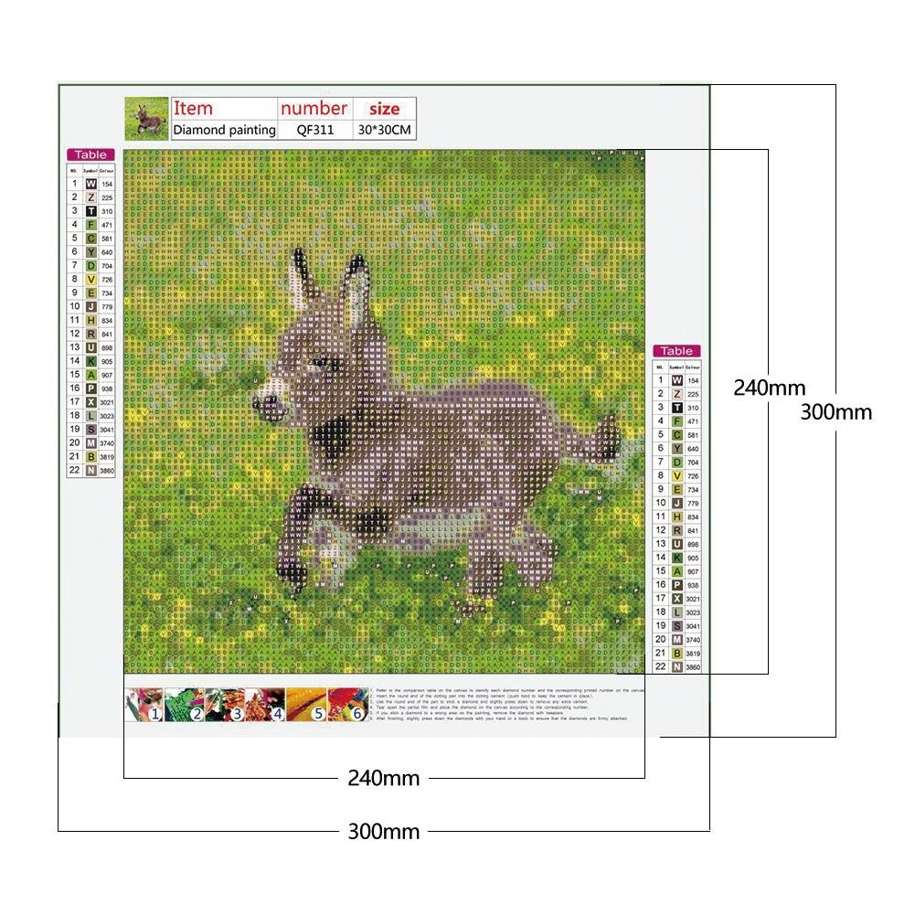 Diamond Painting - Full Round - Grass Donkey
