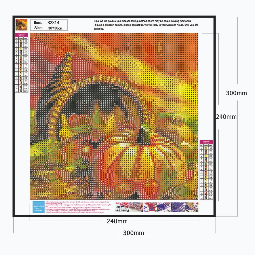 5D DIY Diamond Painting Kit - Full Round - Pumpkin A