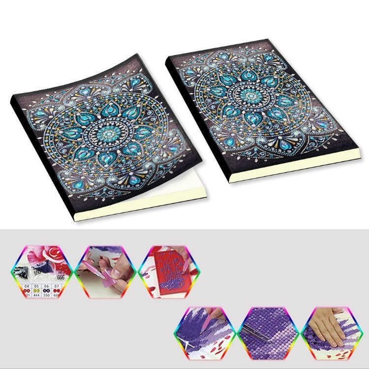 A5 5D Notebook DIY Part Special Shape Rhinestone Diary Book | Flower【diamondpaintingsart】