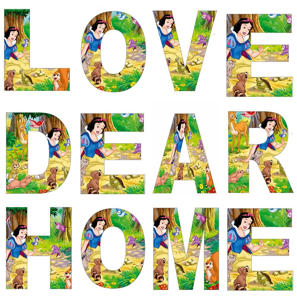 Diamond Paintings Art Full Drill Letter Snow White