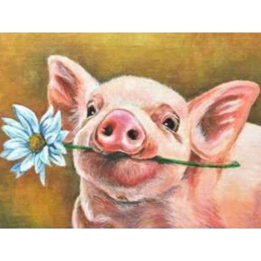 5D Diy Diamond Painting Kit Full Round Beads Pig