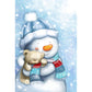 5D Diy Diamond Painting Kit Full Round Beads Snowman