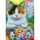 5D Diy Diamond Painting Kit Full Round Beads Cats Animal
