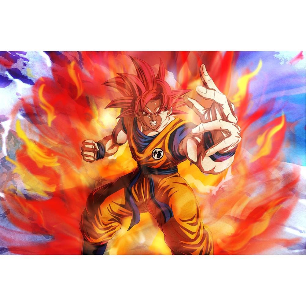 5D Diy Diamond Painting Kit Full Round Beads Goku