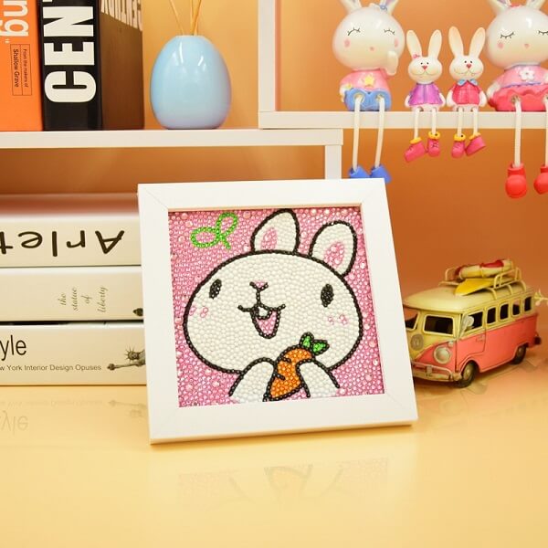 hare diamond painting for kids
