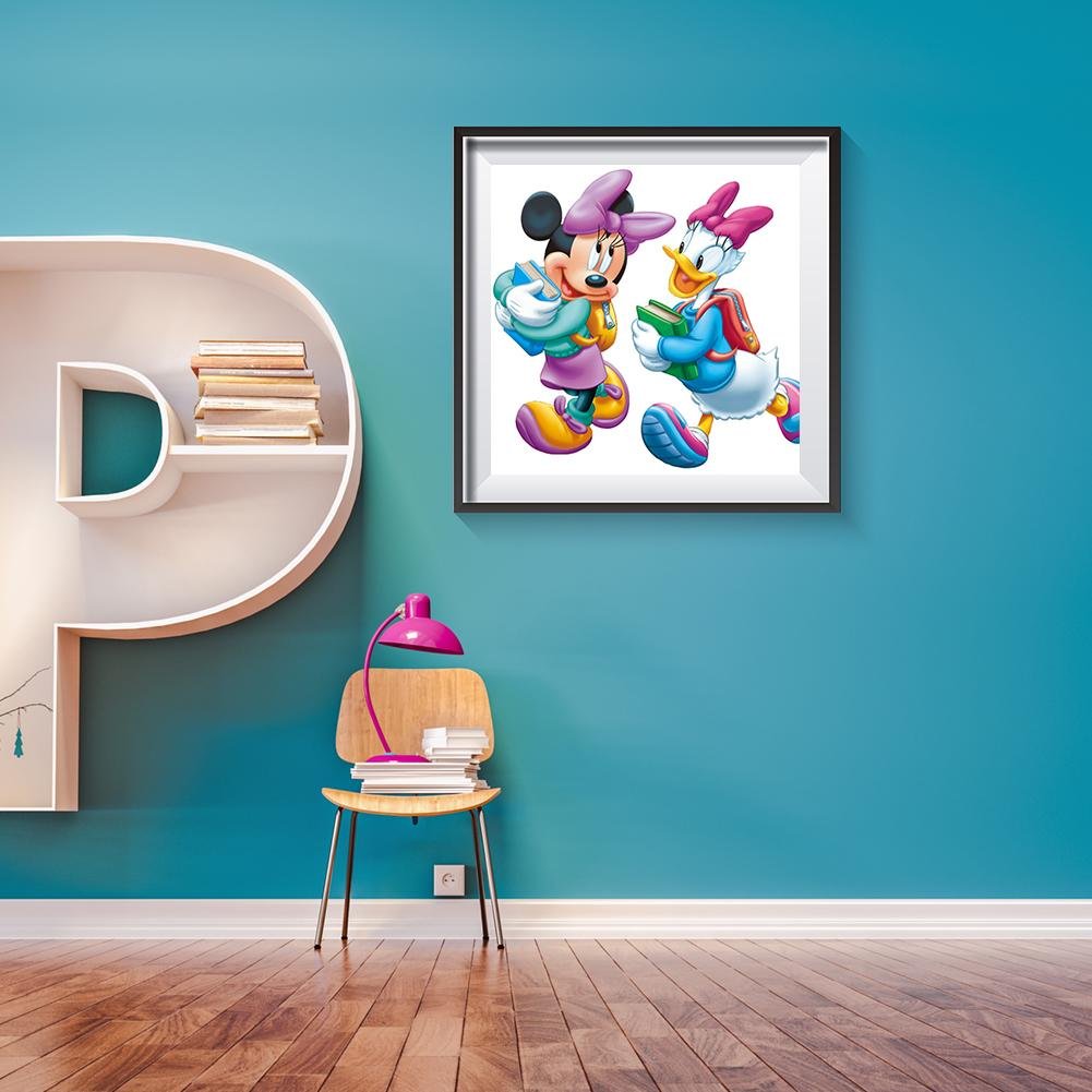 Minnie And Daisy Go To School Cartoon 5D Diamond Dotz Art