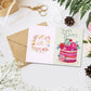 DIY 5D Diamond Painting Happy Birthday Postcard - Cake D