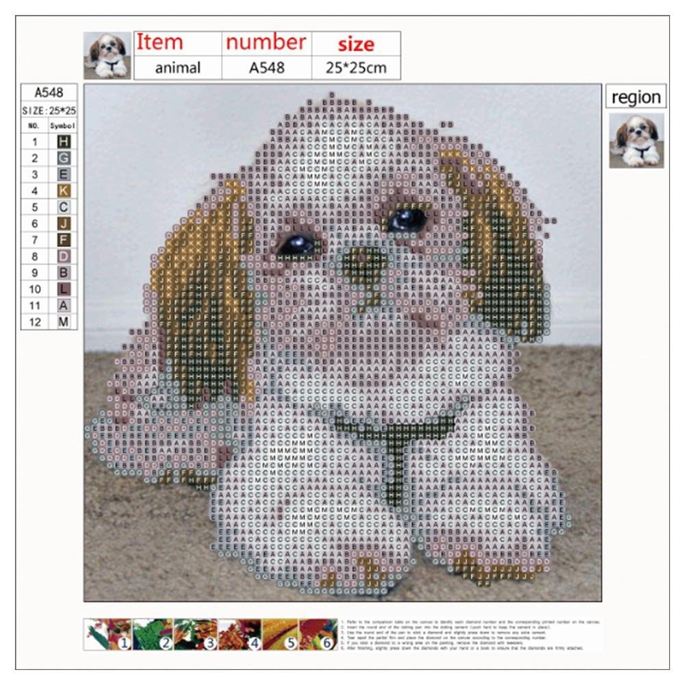 Diamond Painting - Partial Round - Dog E