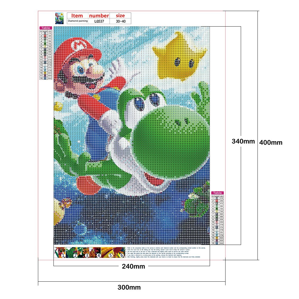 Diamond Painting - Full Round - Super Mario A