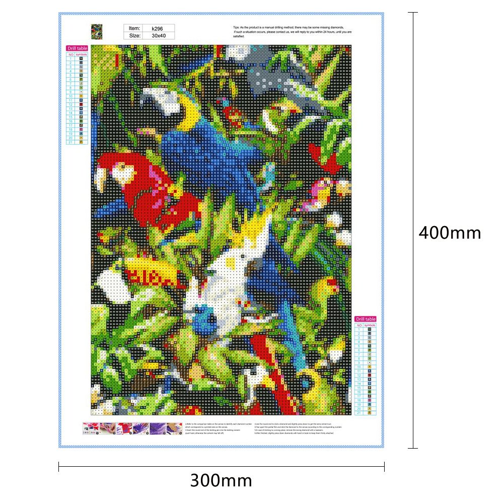 Diamond Painting - Full Round - Parrots