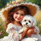 Diamond Painting - Full Round / Square - Dog and Girl D