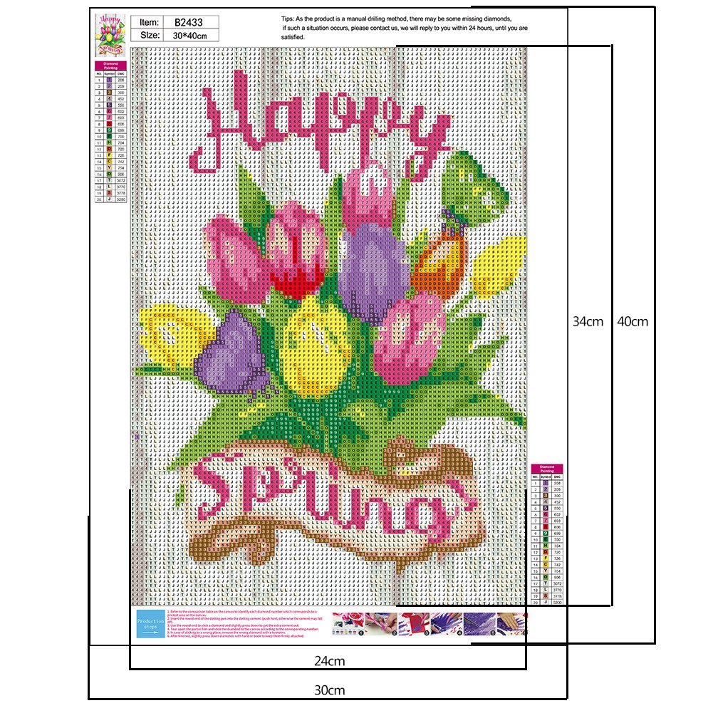Diamond Painting - Full Round - Vibrant Flower