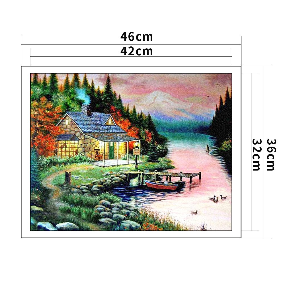 11ct Stamped Cross Stitch - Green Town (36*46cm)