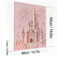 DIY Pearl Painting With Frame - Handmade Self-Adhesive Pearls - Castle (40*50cm) A