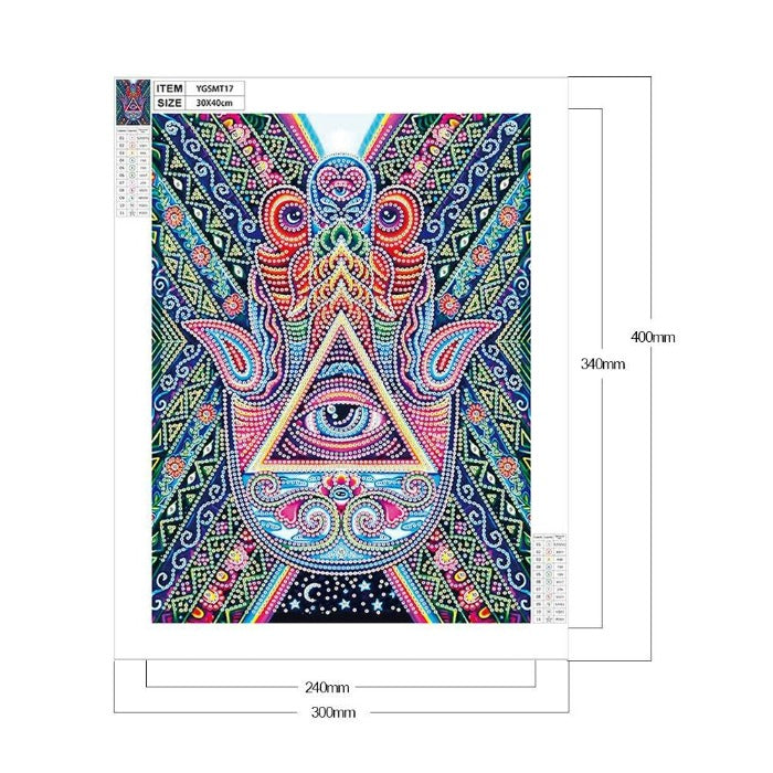 Hand Eye Crystal Rhinestone Luminous Diamond Painting