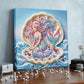 DIY Pearl Painting With Frame - Handmade Self-Adhesive Pearls - Seashell Mermaid (25*25cm)