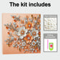 DIY Pearl Painting With Frame - Handmade Self-Adhesive Pearls - Flowers (25*25cm)