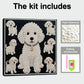 DIY Pearl Painting With Frame - Handmade Self-Adhesive Pearls - Puppy (30*30cm)
