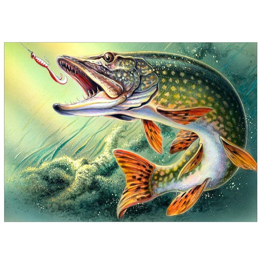 Diamond Painting - Partial Round - Fish Bite Hook