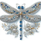 DIY Pearl Painting With Frame - Handmade Self-Adhesive Pearls - Dragonfly(25*25cm) A