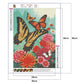 Diamond Painting - Full Round - Flower Butterfly C