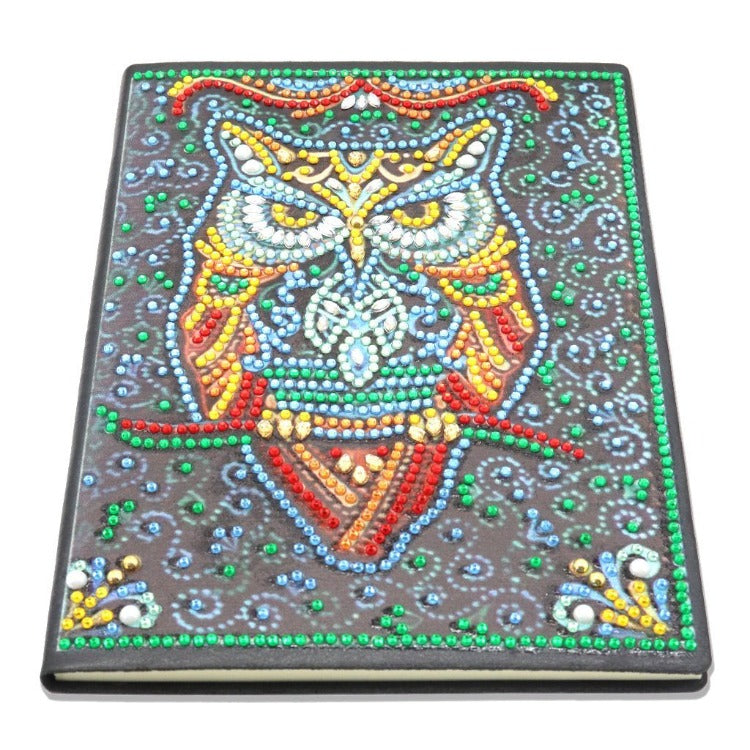 A5 5D Notebook DIY Part Special Shape Rhinestone Diary Book | Owl【diamondpaintingsart】