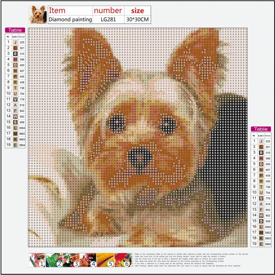 Diamond Painting - Full Round - Dog 15