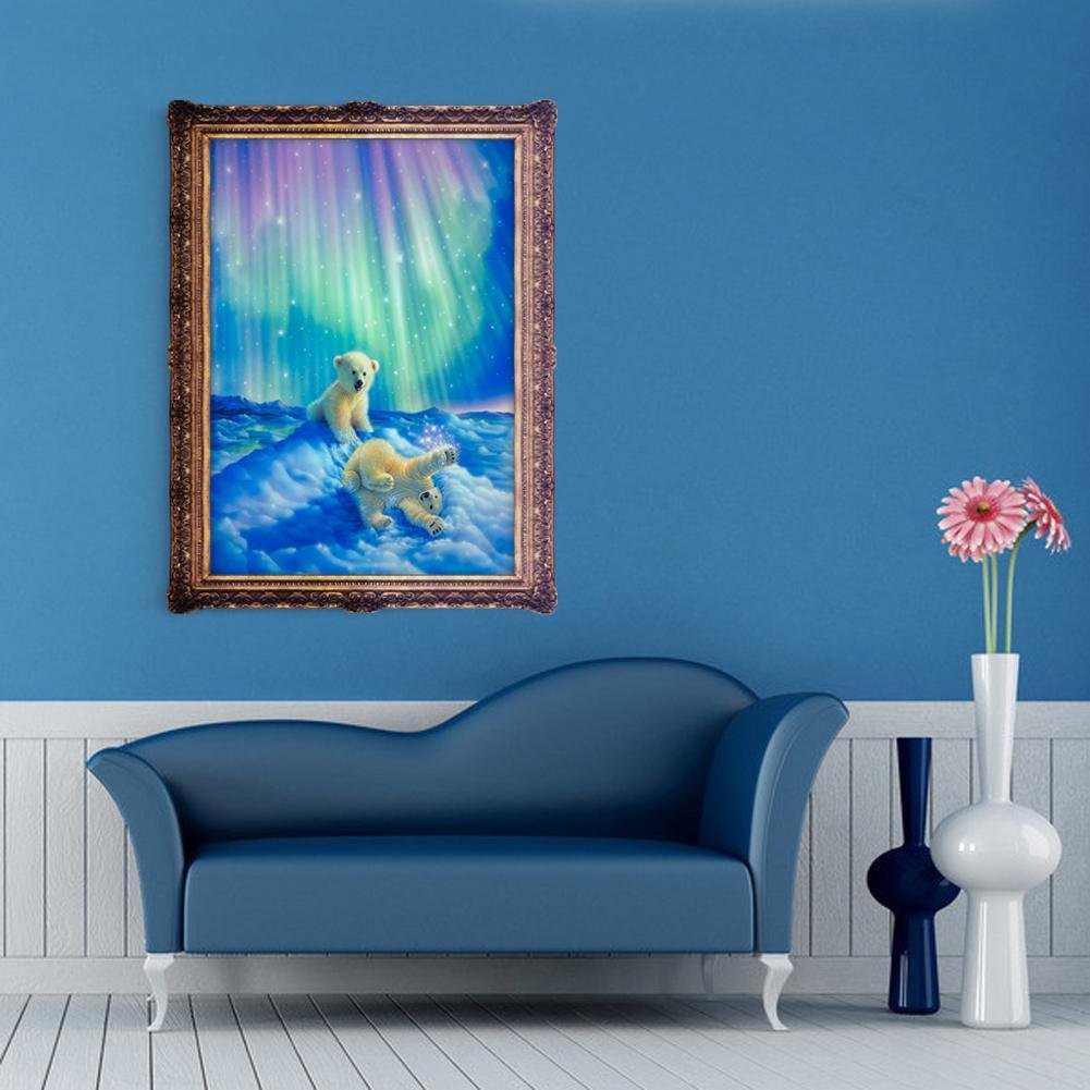 Diamond Painting - Partial Round - Playing Bear